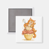 Küchen-Lustiger-Katzen-Magnet Magnet (Vorderseite/Rückseite)