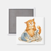 Küchen-Lustiger-Katzen-Magnet Magnet (Vorderseite/Rückseite)