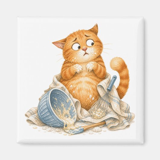Küchen-Lustiger-Katzen-Magnet Magnet (Vorne)