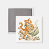 Küchen-Lustiger-Katzen-Magnet Magnet (Vorderseite/Rückseite)