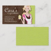Kuchen-Mädchen-Visitenkarten Visitenkarte (Vorne/Hinten)