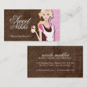 Kuchen-Mädchen-Visitenkarten Visitenkarte (Vorne/Hinten)