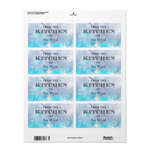 Küchen Magic Custom Cooking & Backing Labels (Vorne)