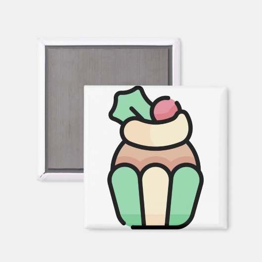 Kuchen Magnet (Vorderseite/Rückseite)