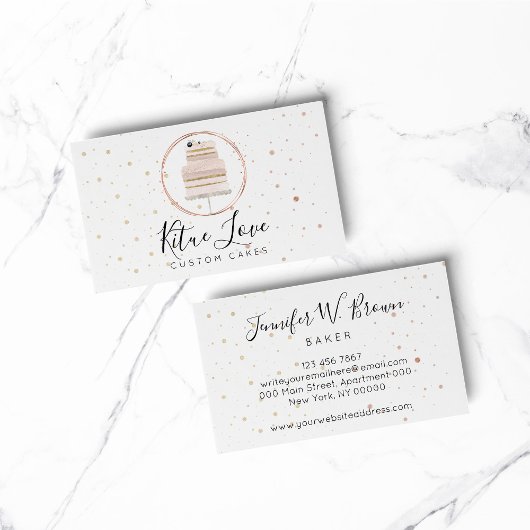 Kuchen Maker Bäckerei Konditorpatisserie Visitenkarte