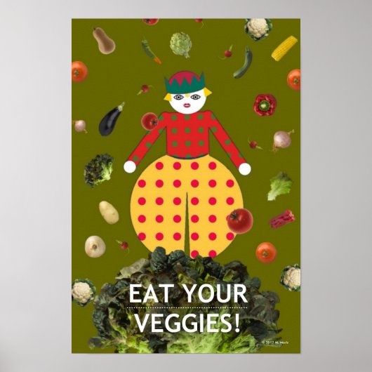 Küchen Martzkin "IHRE VEGGIEN ESSEN!" Poster (Vorne)
