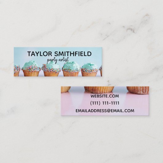 Kuchen Mini Visitenkarte (Vorne/Hinten)