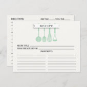 Küchen Minze Utensitis Brautparty Weinkarte Postkarte (Vorne/Hinten)