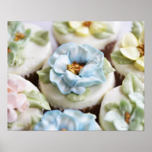 Kuchen mit Blume vereist Poster (Vorne)