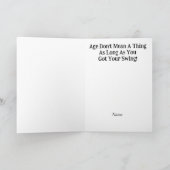 Kuchen mit Golf Ball Geburtstagkarte Karte (Innenseite)