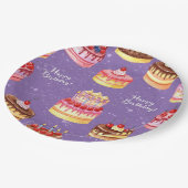 Kuchen mit Kerzen, von Natasha Us Pappteller (Schrägansicht)