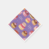 Kuchen mit Kerzen, von Natasha Us Serviette (Ecke)