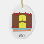 Kuchen mit Kirschen Keramik Ornament (Rechts)