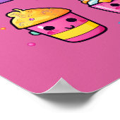 Kuchen mit lächelnden Gesichtern Poster (Ecke)