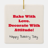 Kuchen mit Liebe Funny Christmas Ornament (Rückseite)