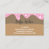 Kuchen mit rosafarbenem Zuckerguss, hausgemachte B Visitenkarte (Rückseite)