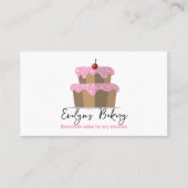 Kuchen mit rosafarbenem Zuckerguss, hausgemachte B Visitenkarte (Vorderseite)