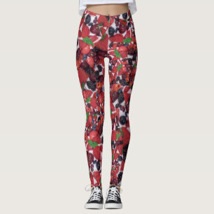 Kuchen mit verschiedenen frischen Beeren Leggings