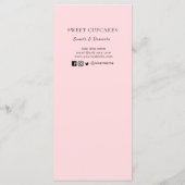 Kuchen Mixer Pink Bäckerei Menükarte (Rückseite)