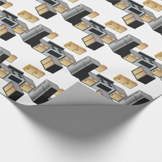 Küchen-Möbel und Geräte Geschenkpapier (Ecke)