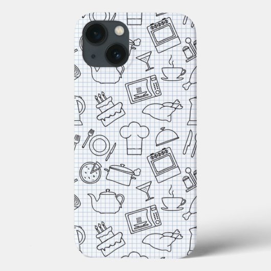 Küchen-Muster 4 Case-Mate iPhone Hülle (Rückseite)