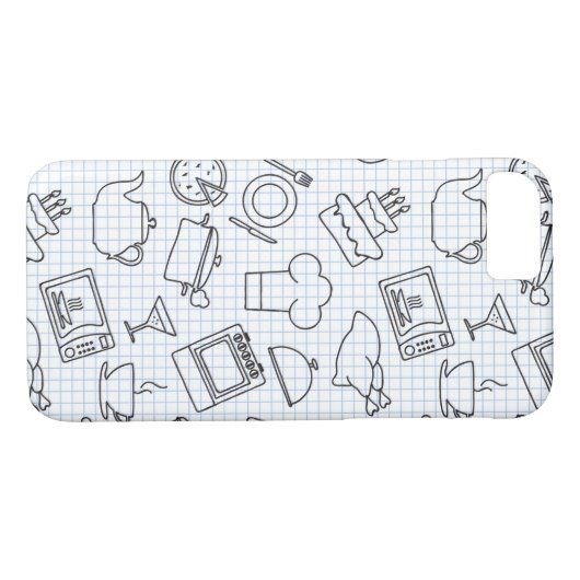 Küchen-Muster 4 Case-Mate iPhone Hülle (Rückseite (Horizontal))