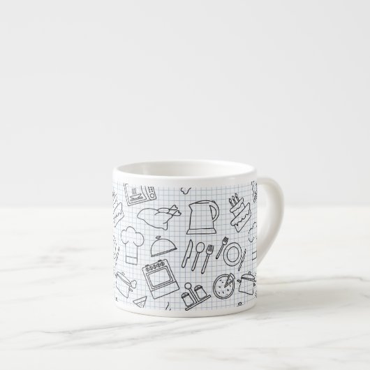 Küchen-Muster 4 Espressotasse (Vorderseite Rechts)