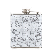 Küchen-Muster 4 Flachmann (Rückseite)