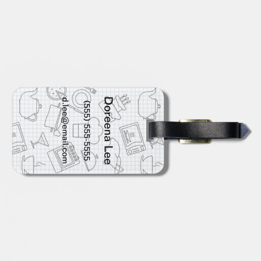 Küchen-Muster 4 Gepäckanhänger (Rückseite horizontal)