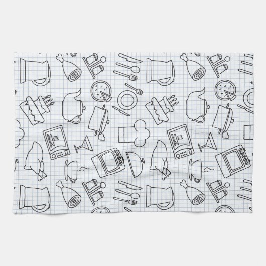Küchen-Muster 4 Handtuch (Horizontal)