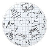 Küchen-Muster 4 Keramikknauf (Vorderseite)