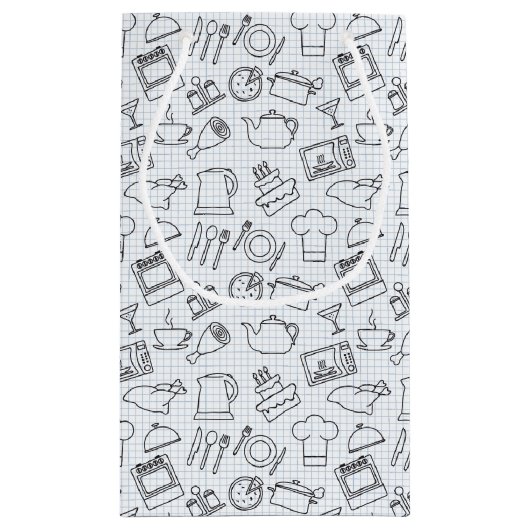 Küchen-Muster 4 Kleine Geschenktüte (Rückseite)