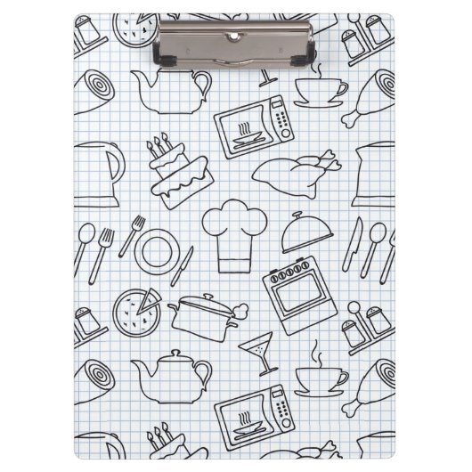 Küchen-Muster 4 Klemmbrett (Vorderseite)