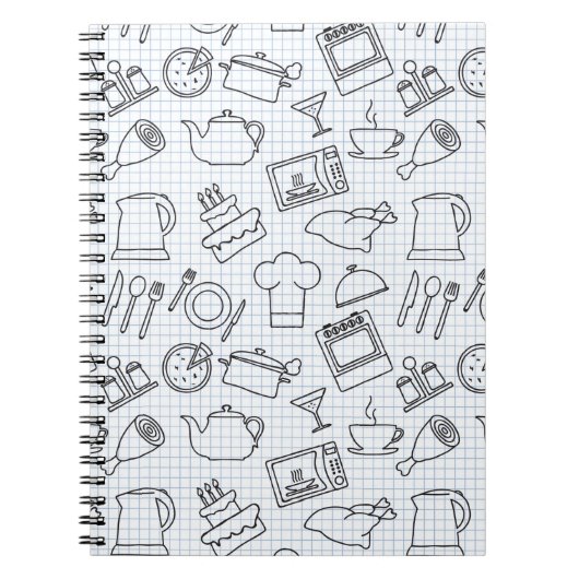 Küchen-Muster 4 Notizblock (Vorderseite)