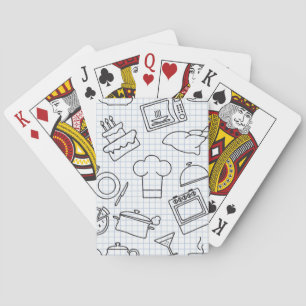 Küchen-Muster 4 Spielkarten