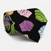 Kuchen-Muster-Gebäck-Kochs-niedliches Schwarzes Krawatte (Gerollt)