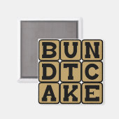 Kuchen, Nachtisch Magnet (Vorderseite/Rückseite)