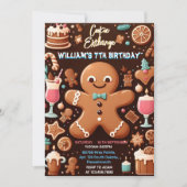 Kuchen niedliche Lebensmittel Kinder Cookie Exchan Einladung (Vorderseite)