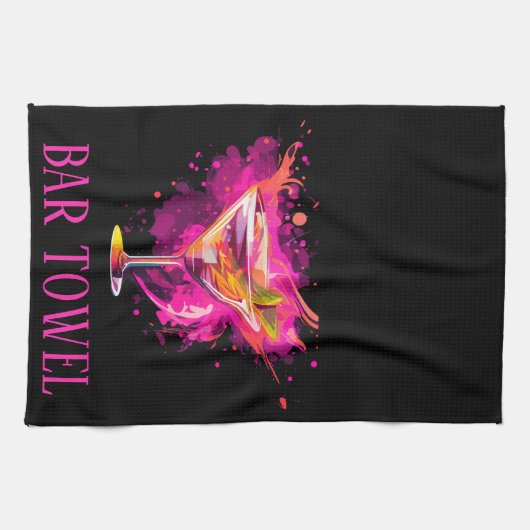 Küchen oder Bar Handtuch Pink Cocktail (Horizontal)