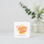 Kuchen oder Cookie Quadratische Visitenkarte (Stehend Vorderseite)