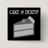 Kuchen oder Tod? Button (Vorderseite)