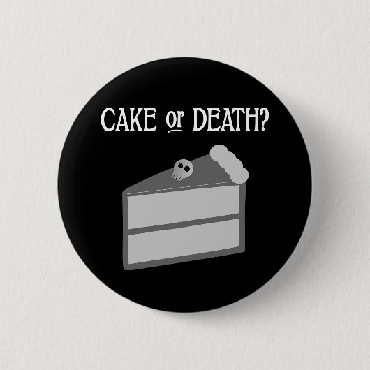 Kuchen oder Tod? Button (Vorderseite)