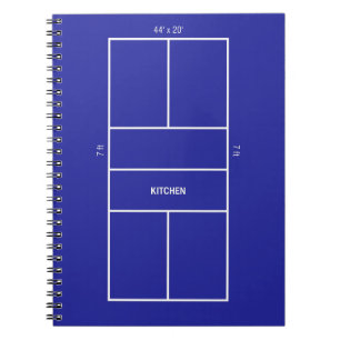 Küchen-Pickleball-Plandiagramm Notizblock