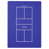 Küchen-Pickleball-Platz-Diagramm Klemmbrett (Rückseite)