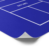 Küchen-Pickleball-Platz-Diagramm Poster (Ecke)
