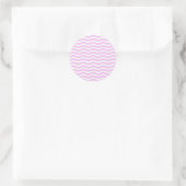 Kuchen Pink Chevron Stripes Runde Sticker (Tasche)