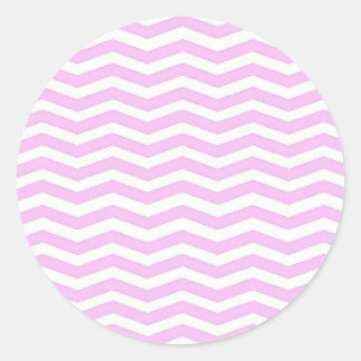 Kuchen Pink Chevron Stripes Runde Sticker