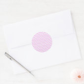 Kuchen Pink Chevron Stripes Runde Sticker (Umschlag)