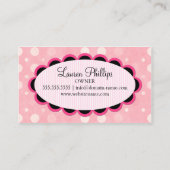 Kuchen-Pop-Backen Visitenkarte (Rückseite)