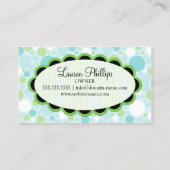 Kuchen-Pop-Bäcker Visitenkarte (Rückseite)